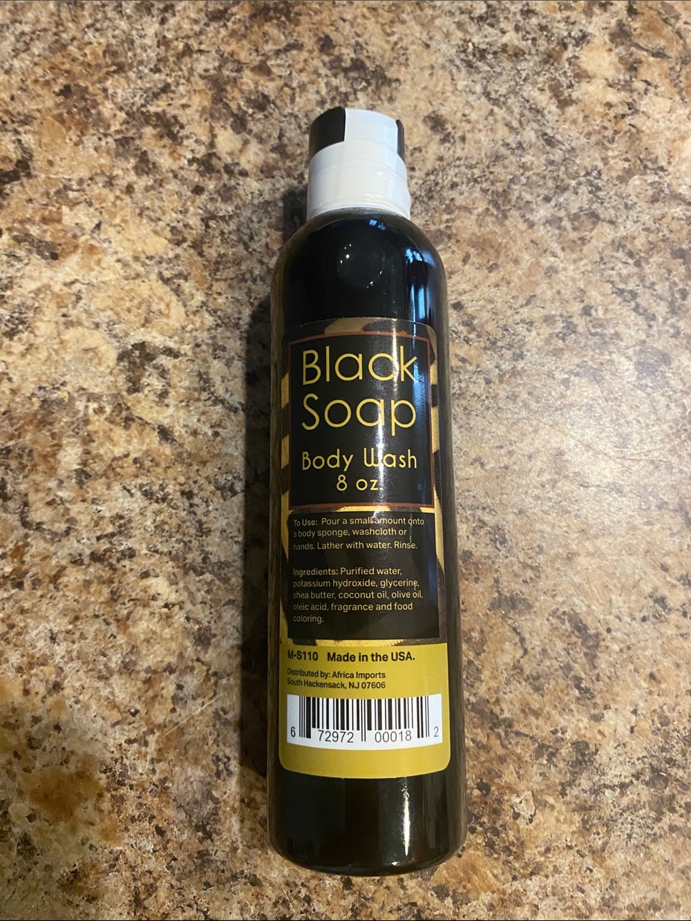 Black Soap Body Wash 8 oz - Rich Black